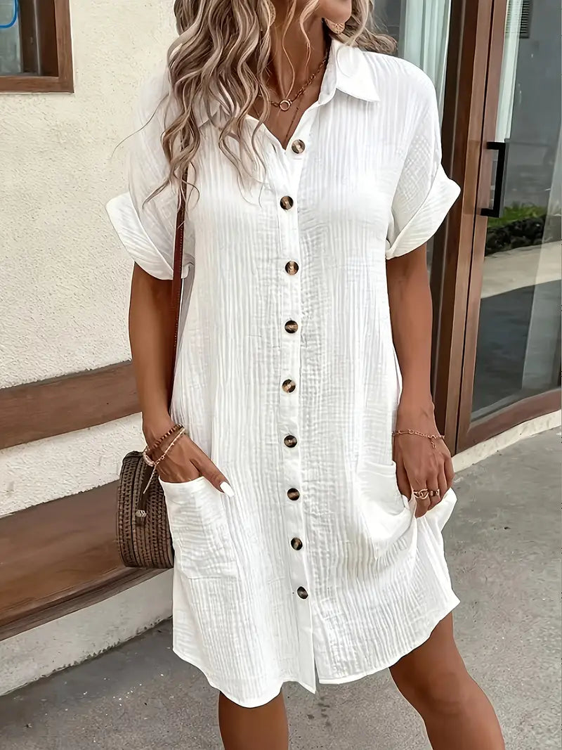 Alessia & Co™ | Vestido Suelto – Corte y Textura Suave de Alta Gama